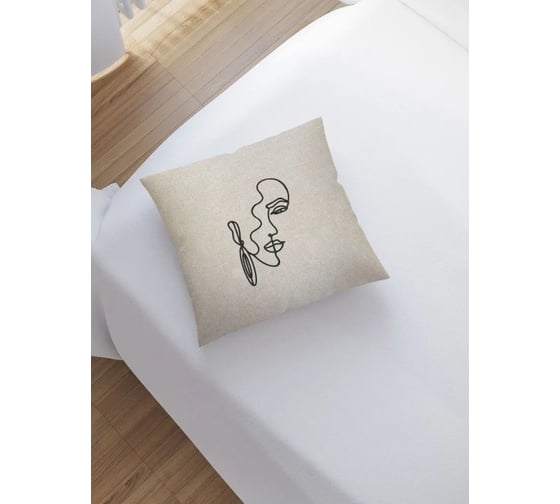 Изображение товара Декоративная наволочка JoyArty Таинственная девушка на молнии, 45x45 см sl_385284