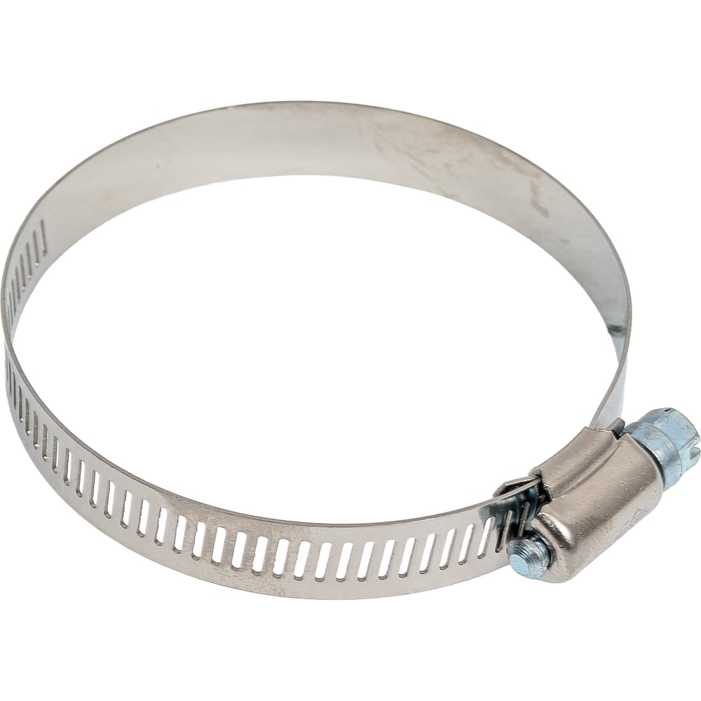 Изображение товара Хомуты Зубр ЭКСПЕРТ из нержавеющей стали с просечной лентой ПЛ-12,7, 57-76мм, 50шт 37815-057-76-50