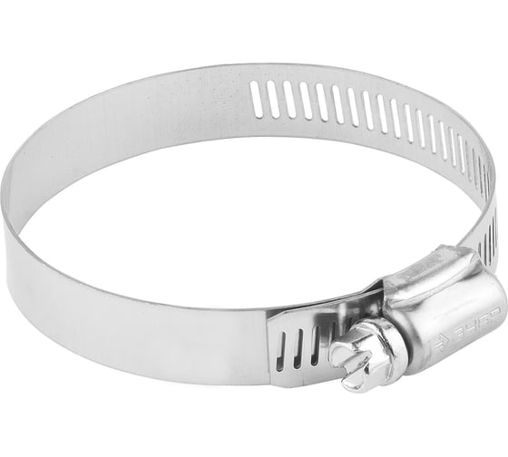 Изображение товара Хомуты Зубр ЭКСПЕРТ из нержавеющей стали с просечной лентой ПЛ-12,7, 65-89мм, 50шт 37815-065-89-50