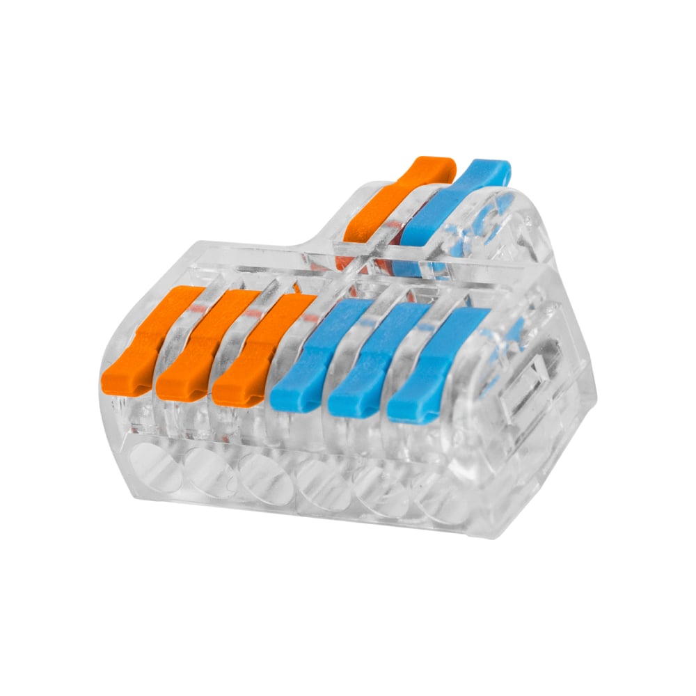 Изображение товара Разветвительная клемма TDM ELECTRIC СКР-626 прозрачный корпус (4 мм2) 5 шт/уп