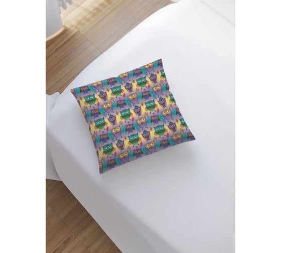 Изображение товара Декоративная наволочка JoyArty Собрание сов на молнии, 45x45 см sl_378652