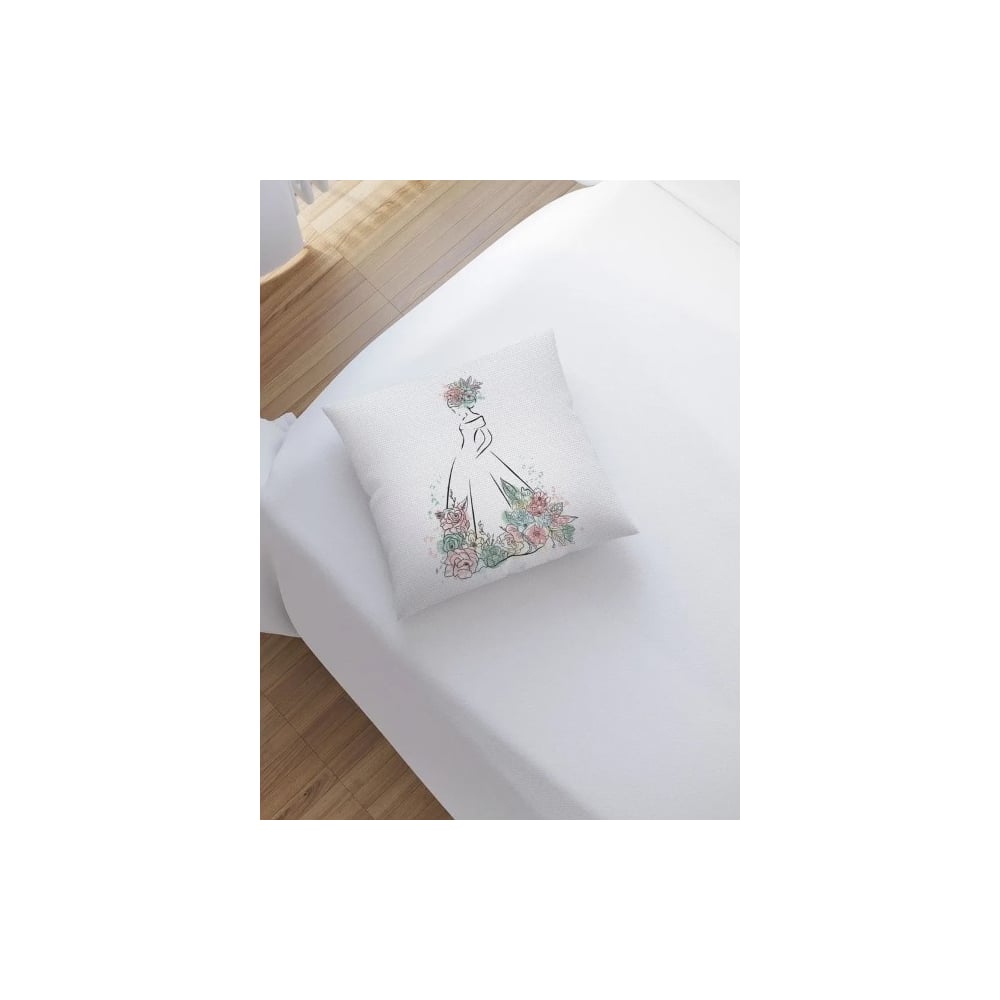 Изображение товара Декоративная наволочка JoyArty Прекрасная леди весны на молнии 45x45 см