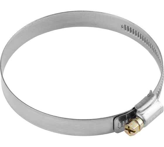 Изображение товара Хомуты Зубр ЭКСПЕРТ из нержавеющей стали с накатной лентой НЛ-12, 70-90мм, 50шт 37822-70-90-50