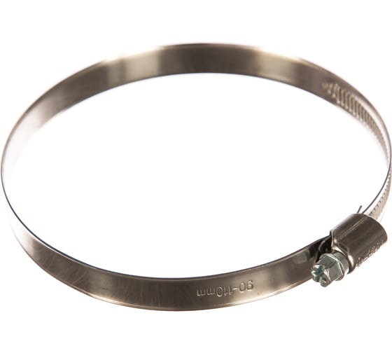 Изображение товара Хомуты Зубр ЭКСПЕРТ из нержавеющей стали с накатной лентой НЛ-12, 90-110мм, 50шт 37822-90-110-50