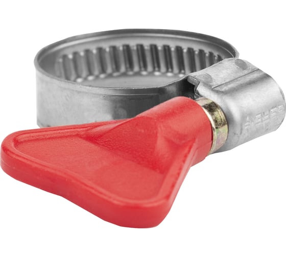 Изображение товара Хомуты Зубр ЭКСПЕРТ Бабочка из нержавеющей стали с накатной лентой НЛ-9, 8-14 мм, 200 шт 37835-08-14-200