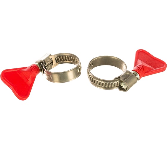 Изображение товара Хомуты Зубр ЭКСПЕРТ Бабочка из нержавеющей стали с накатной лентой НЛ-9, 16-25 мм, 200 шт 37835-16-25-200