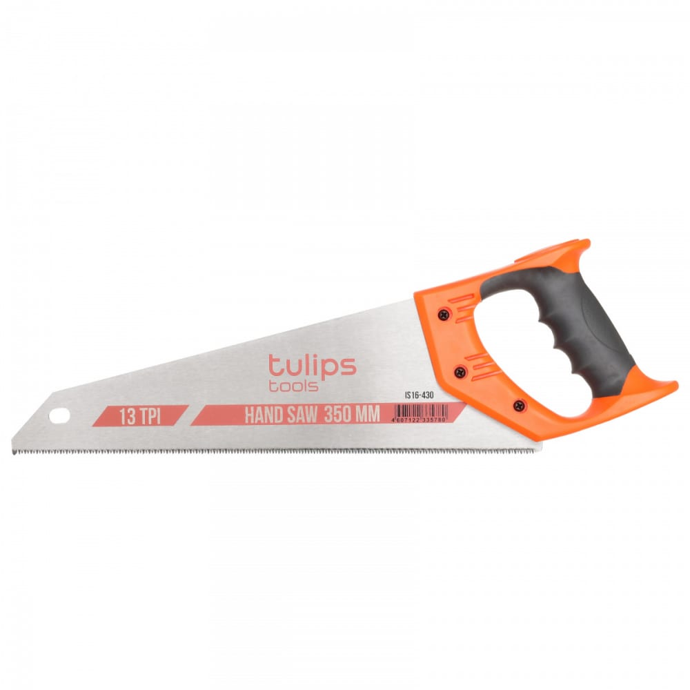 Ножовка по дереву Tulips Tools ножовка по дереву 500 мм закаленные зубья 3d заточка 7 рукоятка двухкомпонентная прорезиненная bartex profi p 500
