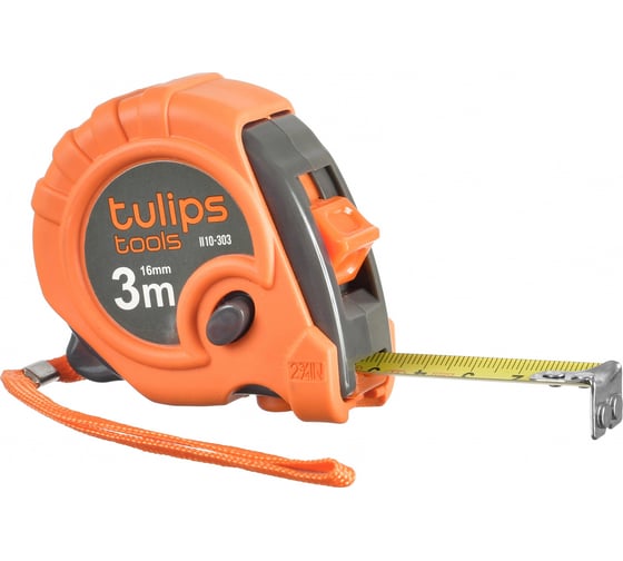 Изображение товара Рулетка с 3 фиксаторами 3 м/16 мм Tulips tools II10-303