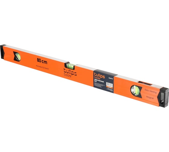 Изображение товара Уровень 3 глазка 80 см магнит Tulips tools II13-703