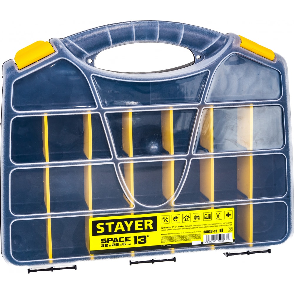 Пластиковый органайзер STAYER пластиковый облегченный черенок для швабр и щеток stayer