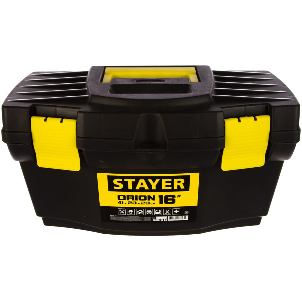Пластиковый ящик для инструмента STAYER ящик stayer master titan 16 5 пластиковый для инструмента 420x250x230 мм