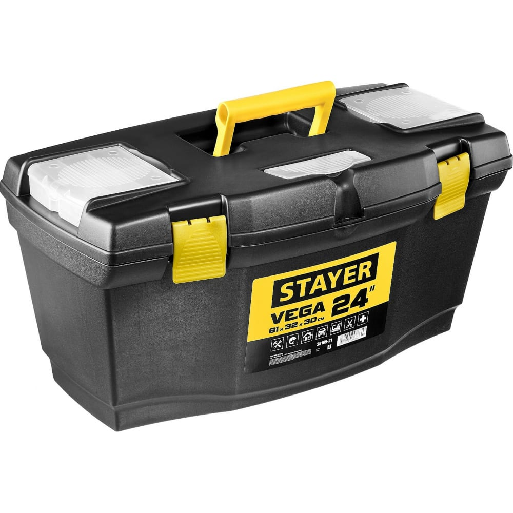 Пластиковый ящик для инструмента STAYER ящик stayer master titan 16 5 пластиковый для инструмента 420x250x230 мм