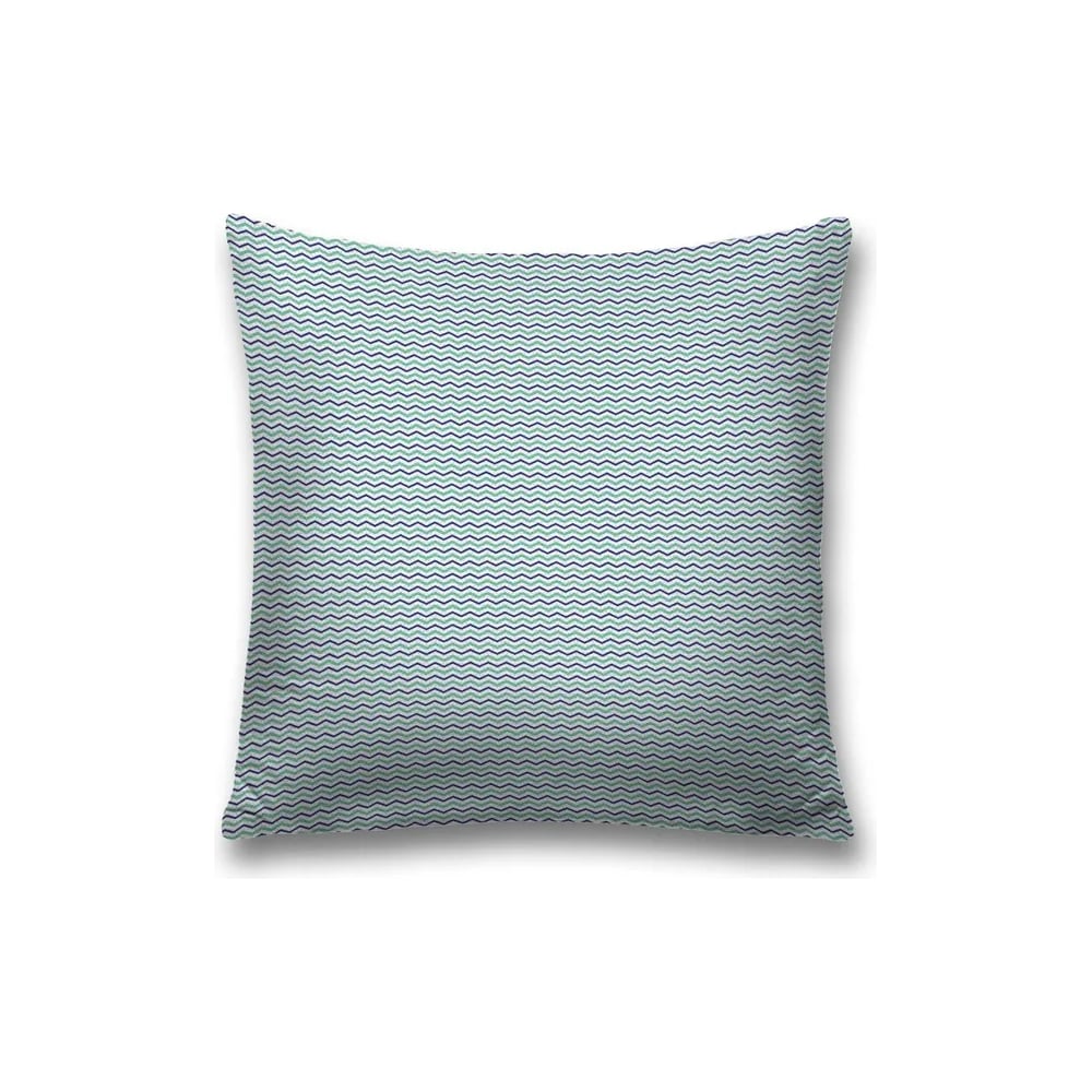 Изображение товара Декоративная наволочка JOYARTY 45x45 см с молнией полосы синяя полиэстер