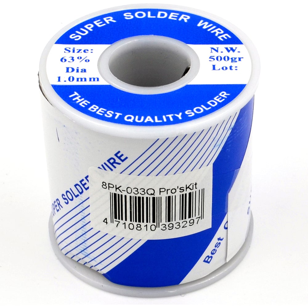 Изображение товара Припой SN63 1.0мм 500г с флюсом от ProsKit для пайки электроники