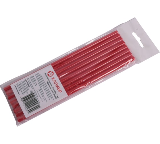 Изображение товара Стержень клеевой Красный (8 шт; 7 мм; 200 мм) Калибр 00000071033