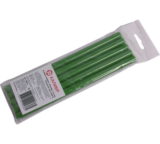 Изображение товара Стержень клеевой Зеленый (5 шт; 11.2 мм; 200 мм) Калибр 00000071039