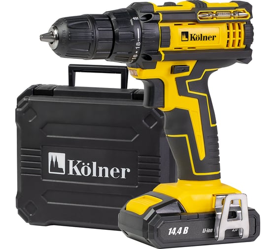 Изображение товара Аккумуляторная дрель-шуруповерт Kolner KCD 14,4/2LС 8020100392