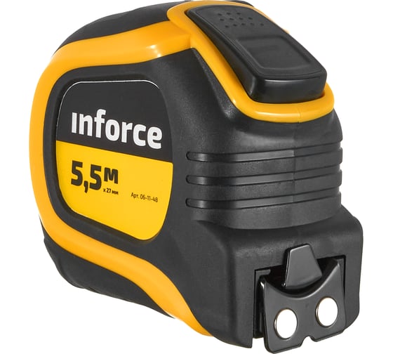 Изображение товара Измерительная рулетка с нейлоновым ярким покрытием и магнитным зацепом 5.5x27мм Inforce 06-11-48
