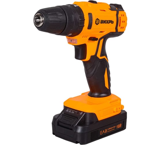 Изображение товара Аккумуляторная дрель-шуруповерт Вихрь ДА-18Л-2кУ 72/14/17