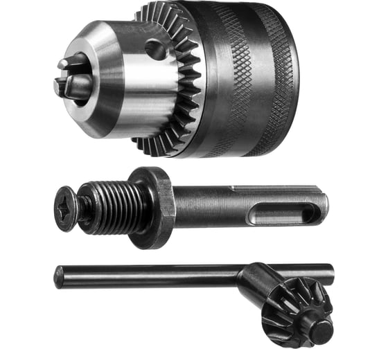 Изображение товара Набор МАСТЕР патрон ключевой 13 мм, SDS+ адаптер, ключ для патрона ЗУБР 29081-H3