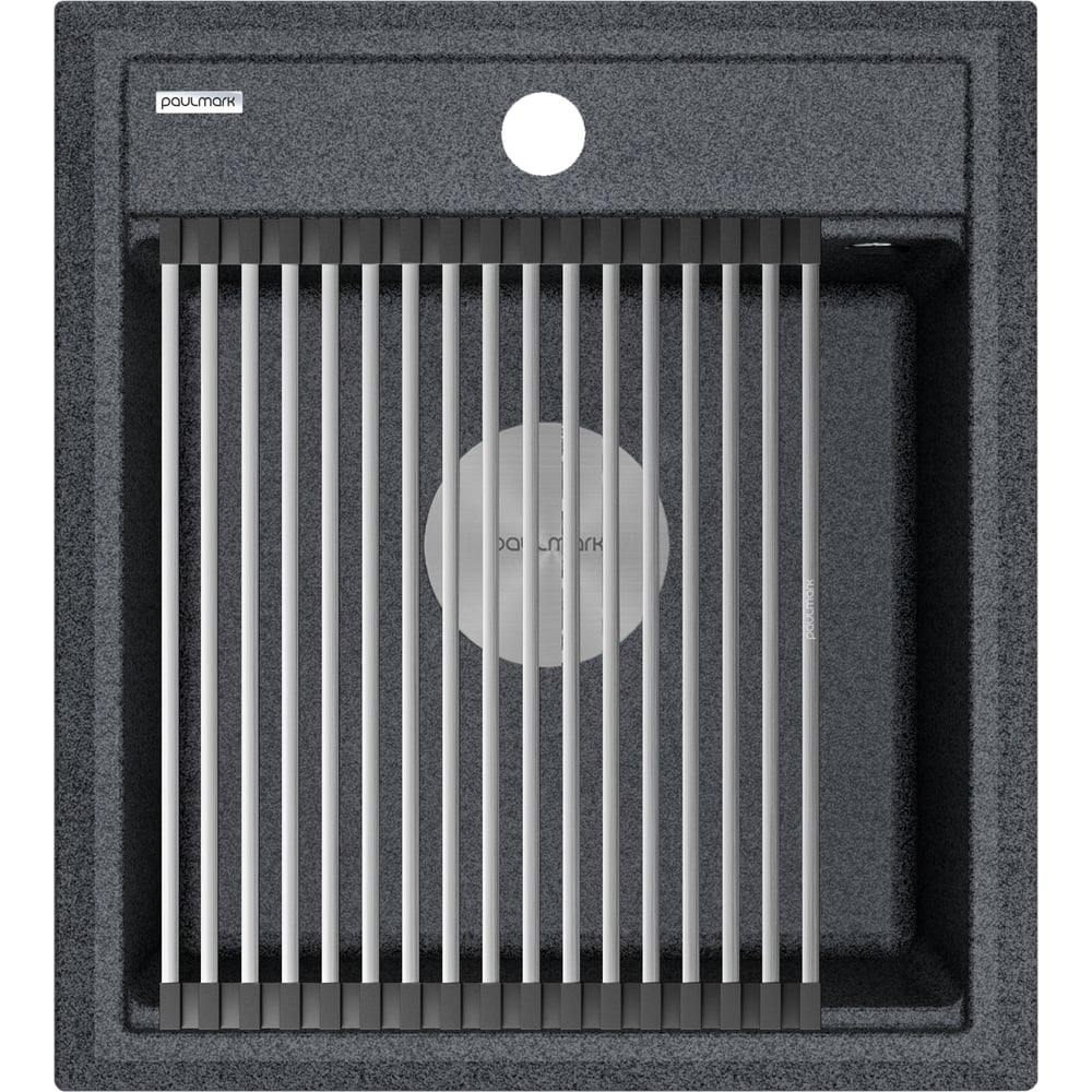 Изображение товара Гранитная врезная мойка Paulmark STEPIA 45 графит кварц 460х510 мм