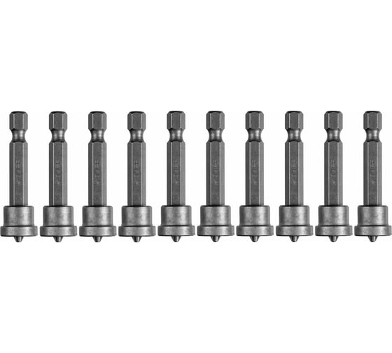 Изображение товара Бита МАСТЕР Phillips, с ограничителем 10 шт, 50 мм ЗУБР 26002-2-50-10