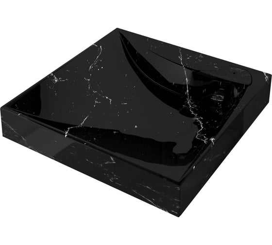 Изображение товара Раковина над стиральной машиной Stella Polar Турин 60х60, черный мрамор SP-00000857