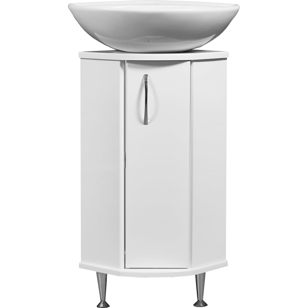 Изображение товара Угловая тумба Stella Polar Концепт 30 белая 680мм