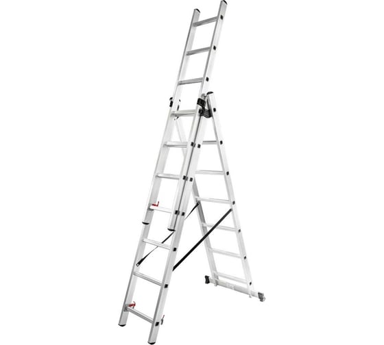 Изображение товара Комбинированная трехсекционная лестница Forcekraft 3x7ступенек, max нагрузка 150кг, вес 9,6кг fk-bl-e307 52858