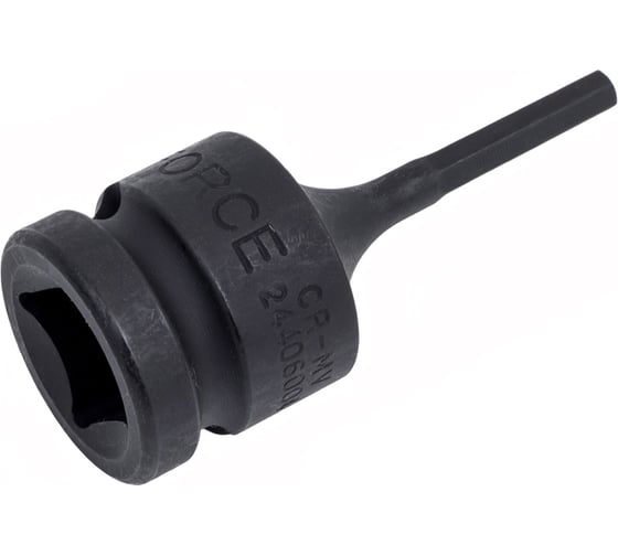 Изображение товара Ударная цельная головка-бита 6 гранная 4 мм, 1/2", 60 мм FORCE 24406004