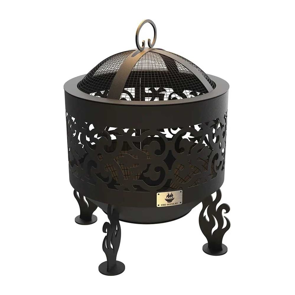 Изображение товара Костровая чаша FIRE-HOUSE с крышкой и искрогасителем, диаметр 80 см