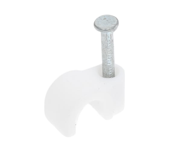 Изображение товара Круглая скоба с гвоздем Зубр для крепления кабеля 5мм, 50шт 45111-05