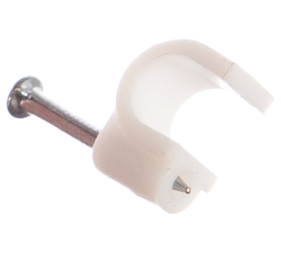 Изображение товара Круглая скоба с гвоздем Зубр для крепления кабеля 6мм, 50шт 45111-06