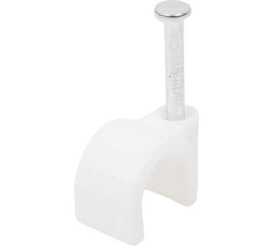 Изображение товара Круглая скоба с гвоздем Зубр для крепления кабеля 8мм, 50шт 45111-08