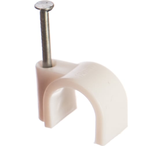 Изображение товара Круглая скоба с гвоздем Зубр для крепления кабеля 12мм, 40шт 45111-12