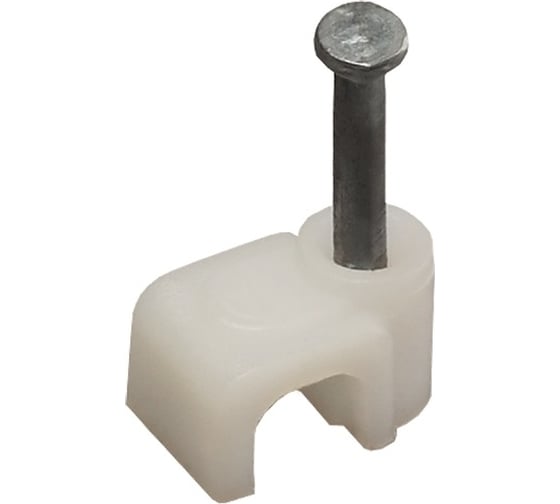 Изображение товара Прямоугольная скоба с гвоздем Зубр для крепления кабеля 7мм, 50шт 45112-07