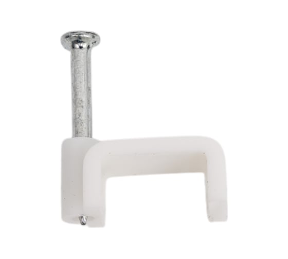 Изображение товара Прямоугольная скоба с гвоздем Зубр для крепления кабеля 12мм, 40шт 45112-12