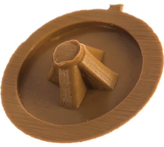 Изображение товара Декоративная заглушка под шуруп Зубр цвет бук, шлиц №2, ТФ6, 40шт 4-308156-2