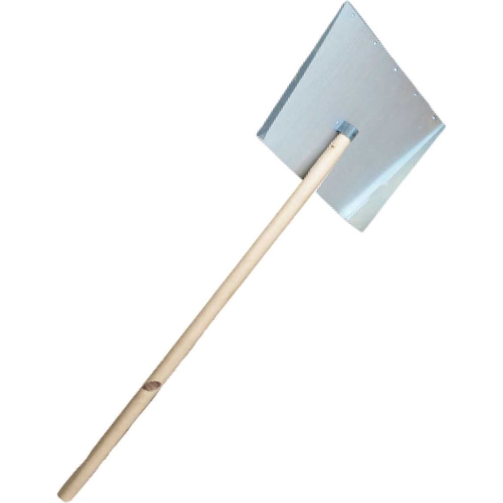 Изображение товара Лопата ООО Агростройлидер 3-х бортная 500x375мм алюминиевая с планкой с деревянным черенком 1200мм в сборе СНЕГ-03.30.2