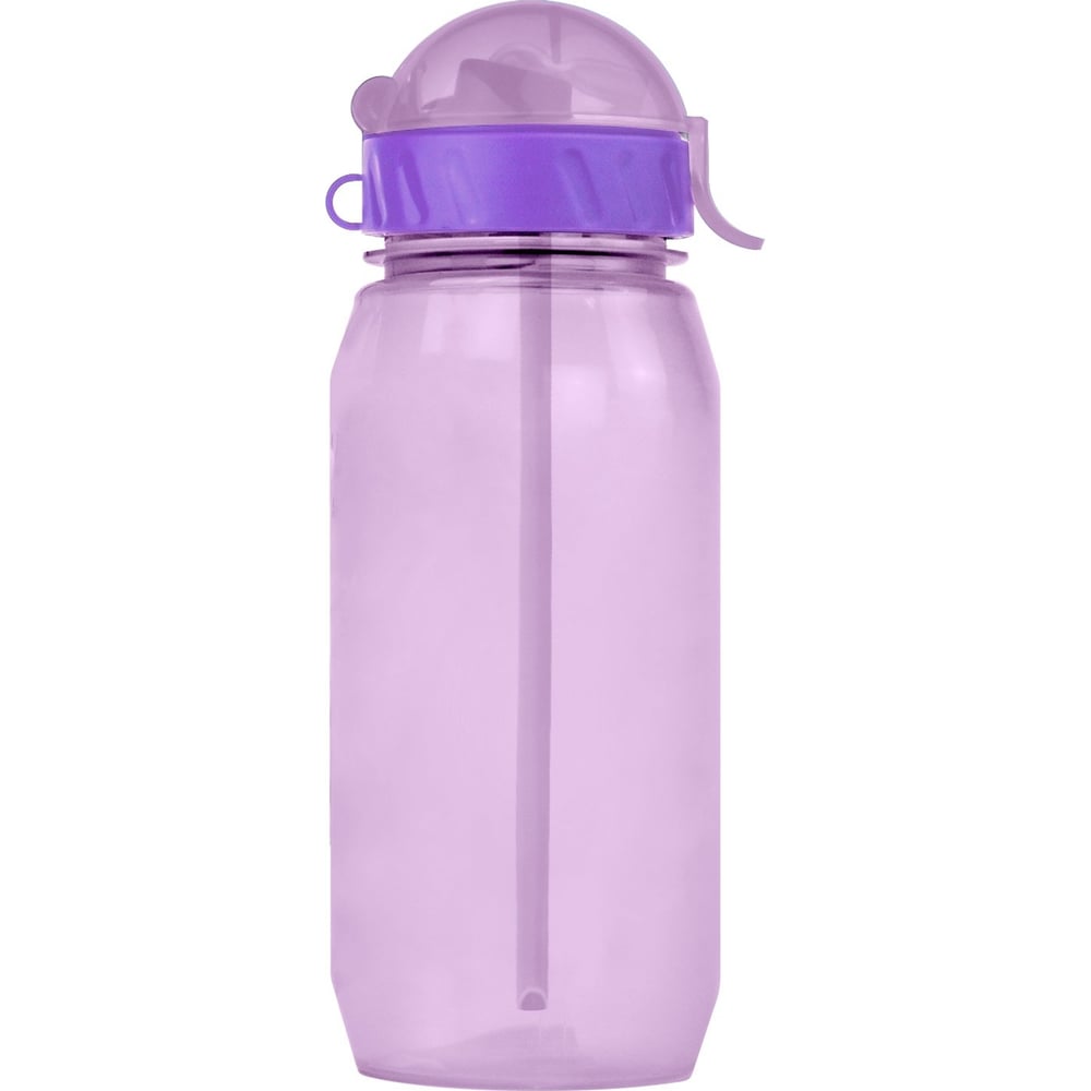 Изображение товара Бутылочка для воды с трубочкой WOWBOTTLES 400 мл фиолетовая КК0358