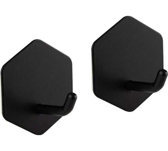 Изображение товара Набор крючков на самоклеящейся основе Рыжий кот шестиугольник, 2 шт. (металл) 105883