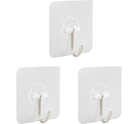 Изображение товара Набор крючков на самоклеящейся основе Рыжий кот фигурные, 3 шт. (пластмасса) 105890