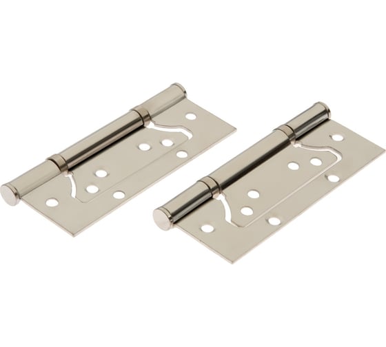 Изображение товара Петля-бабочка ТУНДРА 120x75x2.0 мм, универсальная, без врезки, цвет матовый никель, 2 шт. 949041 9490413