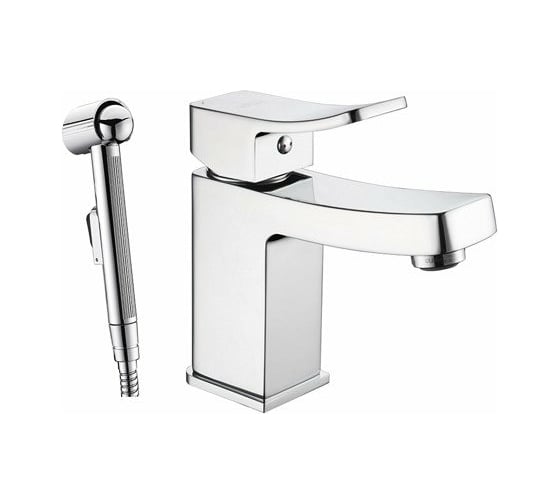 Изображение товара Смеситель для раковины с гигиенической лейкой WasserKraft Aller 1068