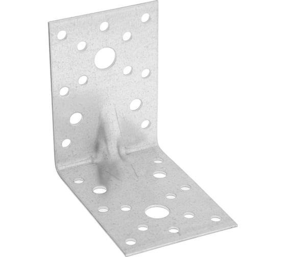 Изображение товара Крепежный усиленный уголок ТУНДРА 85x85x60x2 мм, в упаковке 10 шт. 9634623