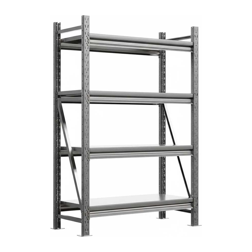 Изображение товара Металлический стеллаж IRONMEBEL optimus pro h-2500 zn 4 яруса 1800x800 оцинкованная сталь