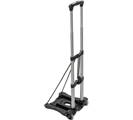 Изображение товара Платформенная складная тележка с телескопической ручкой ISMA +2 крюка на эластичных ремнях (270x300 мм, г/п 40 кг) ISMA-109(51827)