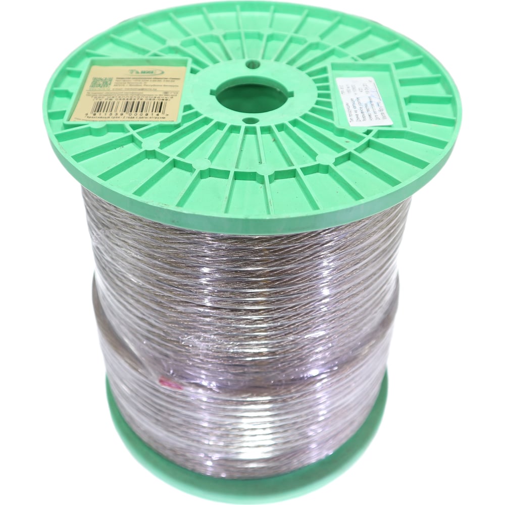 Изображение товара Металлополимерный трос Хадвер ПР-6,0 катушка 150м для грузоподъемных работ