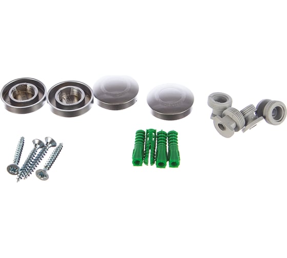 Изображение товара Зеркалодержатель ELEMENT D28мм пластик матовый хром 4 шт 264690