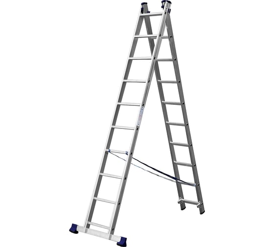 Изображение товара Универсальная двухсекционная лестница СИБИН 10 ступеней 38823-10